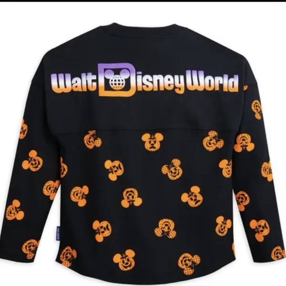 NWT Disney Parks Walt Disney World Halloween Pumpkin Glow in Dark Shirt Size XL - Picture 2 of 5